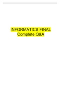  INFORMATICS FINAL Complete Q&A