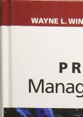 Test Bank For Practical Management Science 6th Edition by Wayne L&period; Winston Chapter 1&lowbar;14