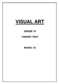 Grade 10 Visual Art Theory Test