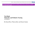 TESTBANK MATERNITY AND PEDIATRIC NURSING 3RD EDITION BY SUSAN RICCI&comma;THERESA KYLE&comma; AND SUSAN CARMAN
