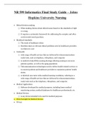 NR 599 Informatics Final Study Guide &ndash; Johns Hopkins University Nursing