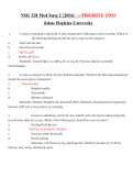 NSG 320 Med Surg 2 &lbrace;2016&rcub; &srarr; PRIORITY TWO Johns Hopkins University  &lpar;NURSING&rpar;
