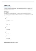 SCIENCE 132 Week 7 Quiz with complete test and latest solutions