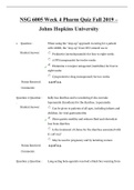NSG 6005 Week  1&comma; 2&comma; 3&comma; 4&comma; 5   Quiz bank Fall 2019 &ndash; Johns Hopkins University