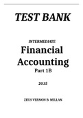 ACC 405 TEST BANK&lowbar;IFA PART 1B Already graded A