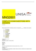 LATEST 2021/2022 MNG2601  COMPLETE EXAM QUESTIONS WITH ANSWERS