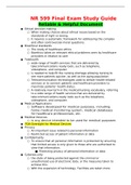 NR 599 &sol;NR 599 Final Exam Study Guide 