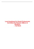 Local Anesthesia For Dental Professionals 2nd Edition By Bassett, DiMarco & Naughton – Test Bank ( Ch 6&7) 