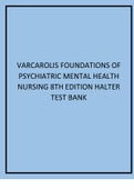 Varcarolis Foundations Of Psychiatric Mental Health Nursing 8th Edition Halter Test Bank.