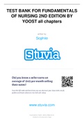 TEST BANK FOR FUNDAMENTALS OF NURSING 2ND EDITION BY YOOST all chapters&period;