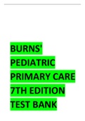 BURNS'  PEDIATRIC  PRIMARY CARE  7TH EDITION  TEST BANK