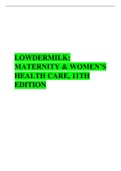 LOWDERMILK:  MATERNITY & WOMEN’S  HEALTH CARE, 11TH  EDITION