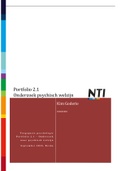 Portfolio-opdracht 2.1 Onderzoek psychisch welzijn | Beoordeeld met 8,1 | Module 1853 | NTI Toegepaste Psychologie
