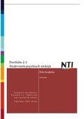 Alle Portfolio Opdrachten Jaar 2 - 3de portfolio GRATIS - HBO Toegepaste Psychologie NTI