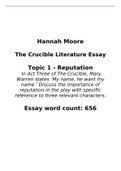 The Crucible Essay