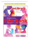 NUR 300WIMaternity and Womens Health Care 12th Edition Lowdermilk Test Bank
