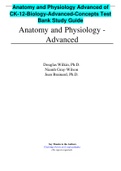 Anatomy and Physiology Advanced of CK-12-Biology-Advanced-Concepts Test Bank Study Guide