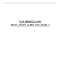NUR 2868 ROLE AND SCOPE STUDY GUIDE FOR EXAM 2
