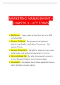 MARKETING MANAGEMENT - Chapter 3 - Key Terms