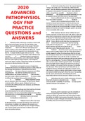 2020 ADVANCED PATHOPHYSIOLOGY HESI RN QUESTIONS and ANSWERS GRADED A