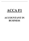 Summary F1 accountant in business notes  ACCA sourced from BPP and KAPLAN.