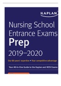 Nursing School Entrance Exams Prep book 