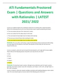 ATI Fundamentals Proctored Exam | Questions and Answers with Rationales | LATEST 2021/ 2022