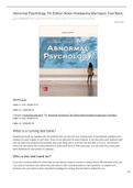 nursingtestbanks.org-Abnormal Psychology 7th Edition Nolen-Hoeksema Marroquin Test Bank.