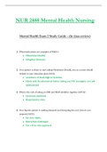 NUR2488 &sol; NUR 2488 Exam 2 Study Guide &ndash; &lpar;In class review&rpar; &lpar;Latest 2021 &sol; 2022&rpar;&colon; Mental Health Nursing - Rasmussen