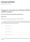 Chapter 57. Nursing Care of Patients With Mental Health Disorders | Nursing Test Banks.