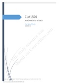 CLA 1501 ASSIGNMENT 1