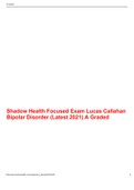NR 509-Shadow Health Focused Exam; Lucas Callahan - Bipolar Disorder (Latest 2020). A Graded. 