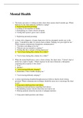 Mental Health NCLEX &lpar;GRADED A&rpar; Questions & Answers&colon; Total 287 &vert; Chamberlain College of Nursing