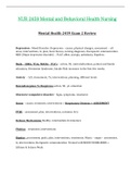 NUR2459 &sol; NUR 2459&colon; Exam 2 Review &lpar;Latest 2021 &sol; 2022&rpar; Mental and Behavioral Health Nursing - Rasmussen
