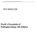 Porth’s Essentials of Pathophysiology 4th Edition Test Bank