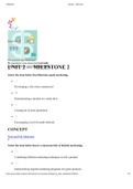 BUS 100 - Introduction to Business Unit 2 Milestone 2 Final Test (Score 21/23)