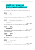 NURS 6501 Advanced Pathophysiology Midterm &lpar; latest update&rpar;