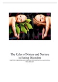 PSYC 140 Final Paper Nature vs Nurture in Eating Disorders