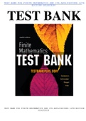 Test bank for Finite Mathematics And Its Applications 12th Edition by Goldstein