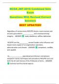 NCOA JNT-201S Combined Sets  Exam  Questions With Revised Correct  Answers   BEST UPDATED&excl;&excl; 
