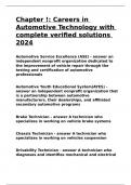 Chapter &excl;&colon; Careers in Automotive Technology with complete verified solutions 2024