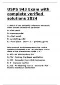 USPS 943 Exam with complete verified solutions 2024&period;
