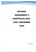HPCOS81 Assignment 6 Portfolio 2024&period;