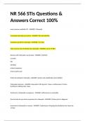 NR 566 STIs Questions & Answers Correct 100&percnt;