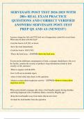 2024 SERVSAFE FOOD HANDLER TEST  WITH 300 REAL PRACTICE EXAM  QUESTIONS AND CORRECT ANSWERS&sol;  2024&sol;2025 SERVSAFE FOOD HANDLER  EXAM PRACTICE TEST &lpar;NEW&excl;&rpar; 