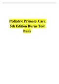 Pediatric Primary Care 5th Edition Burns Test Bank