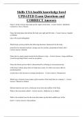 Health Knowledge Bowl  Bundled Exam Questions and CORRECT Answers