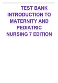 TEST BANK - INTRODUCTION TO MATERNITY AND PEDIATRIC NURSING 7 EDITION LATEST UPDATE &vert;GRADED A&plus;