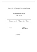 CMIS 141 Introductory Programming Homework 2 &ndash; Polygon Java Class