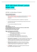 NUR 490 Mark Klimek Lecture Notes new&period;